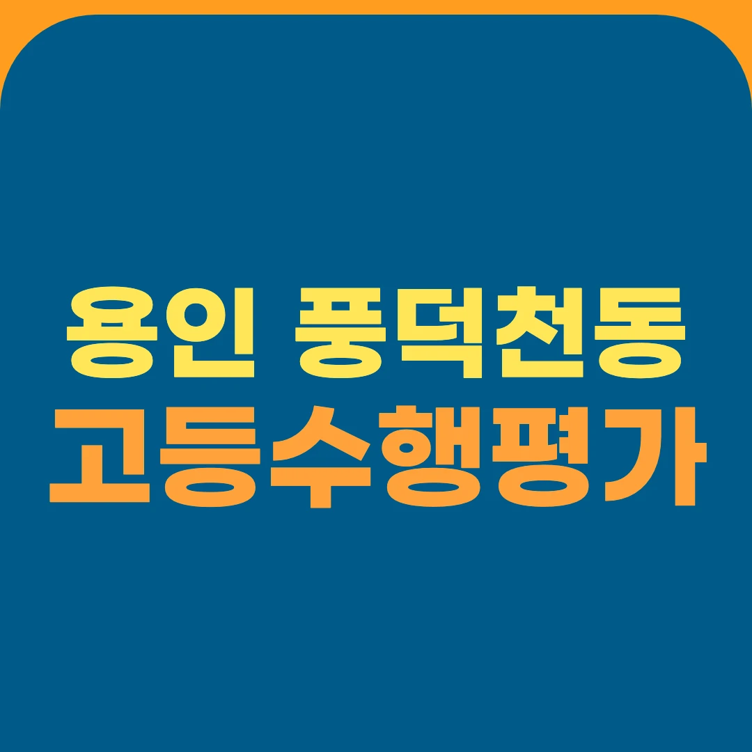 용인 풍덕천동 고등수행평가