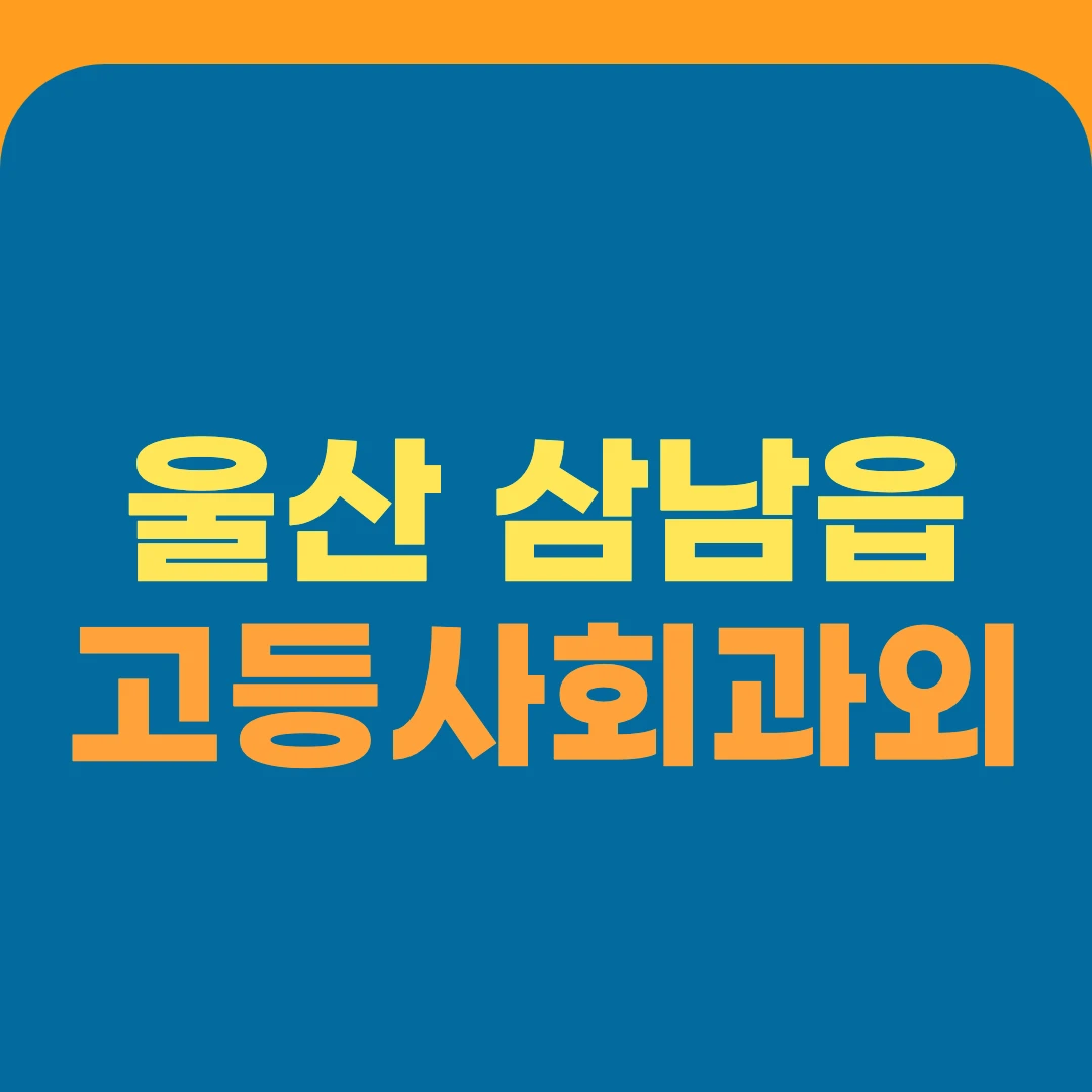 울산 삼남읍 고등사회과외