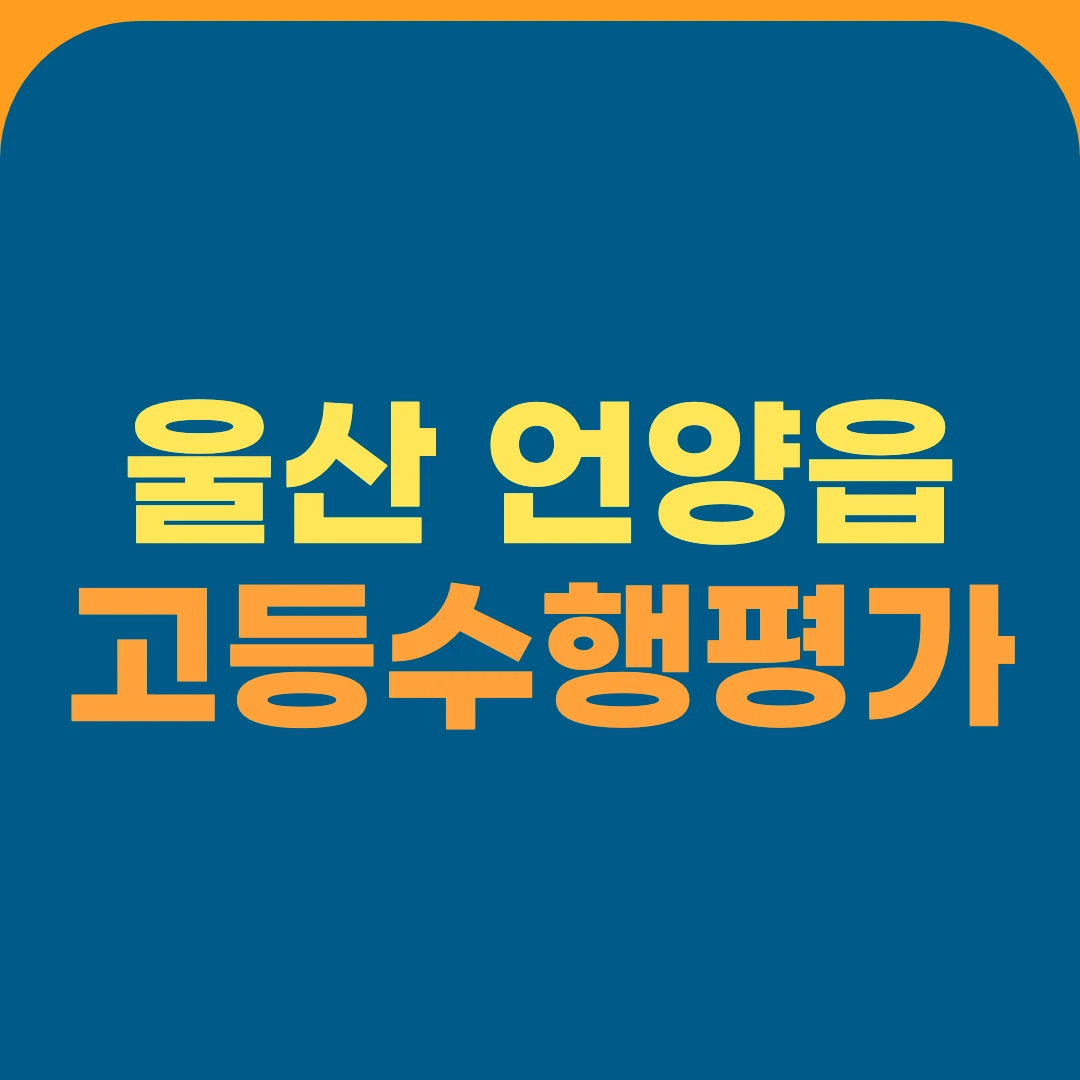 울산 언양읍 고등수행평가