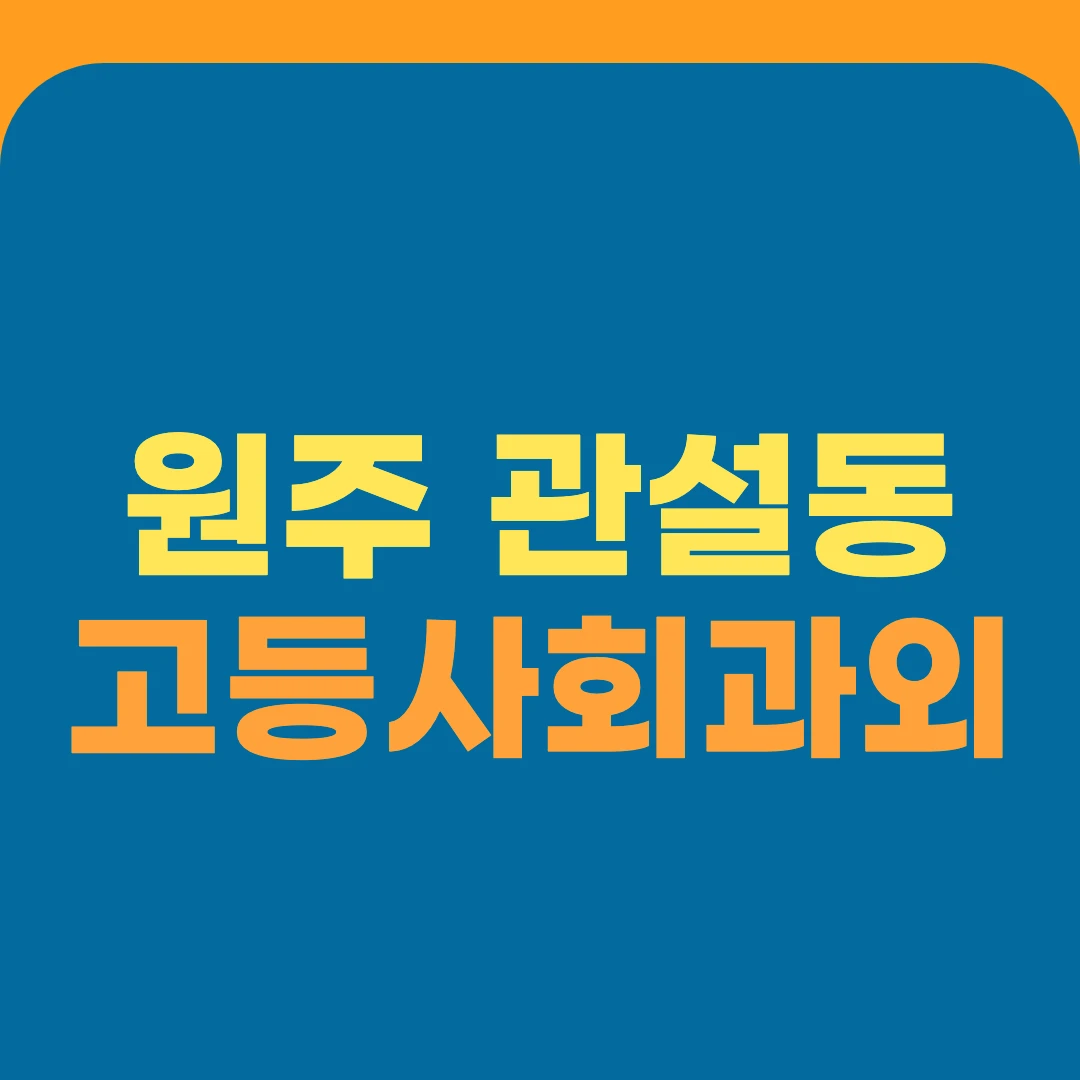 원주 관설동 고등사회과외