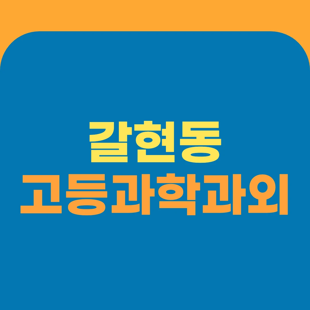 갈현동 고등과학과외