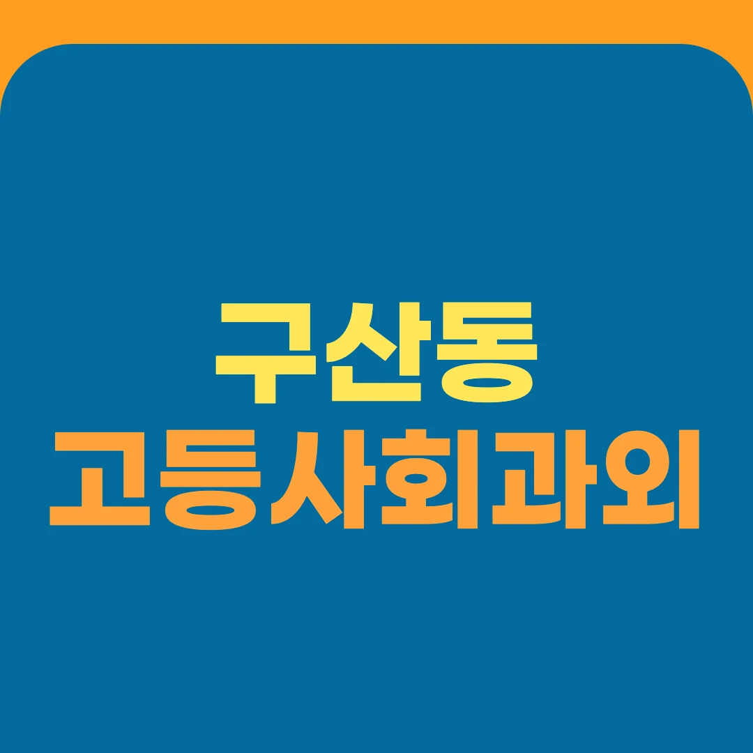 구산동 고등사회과외