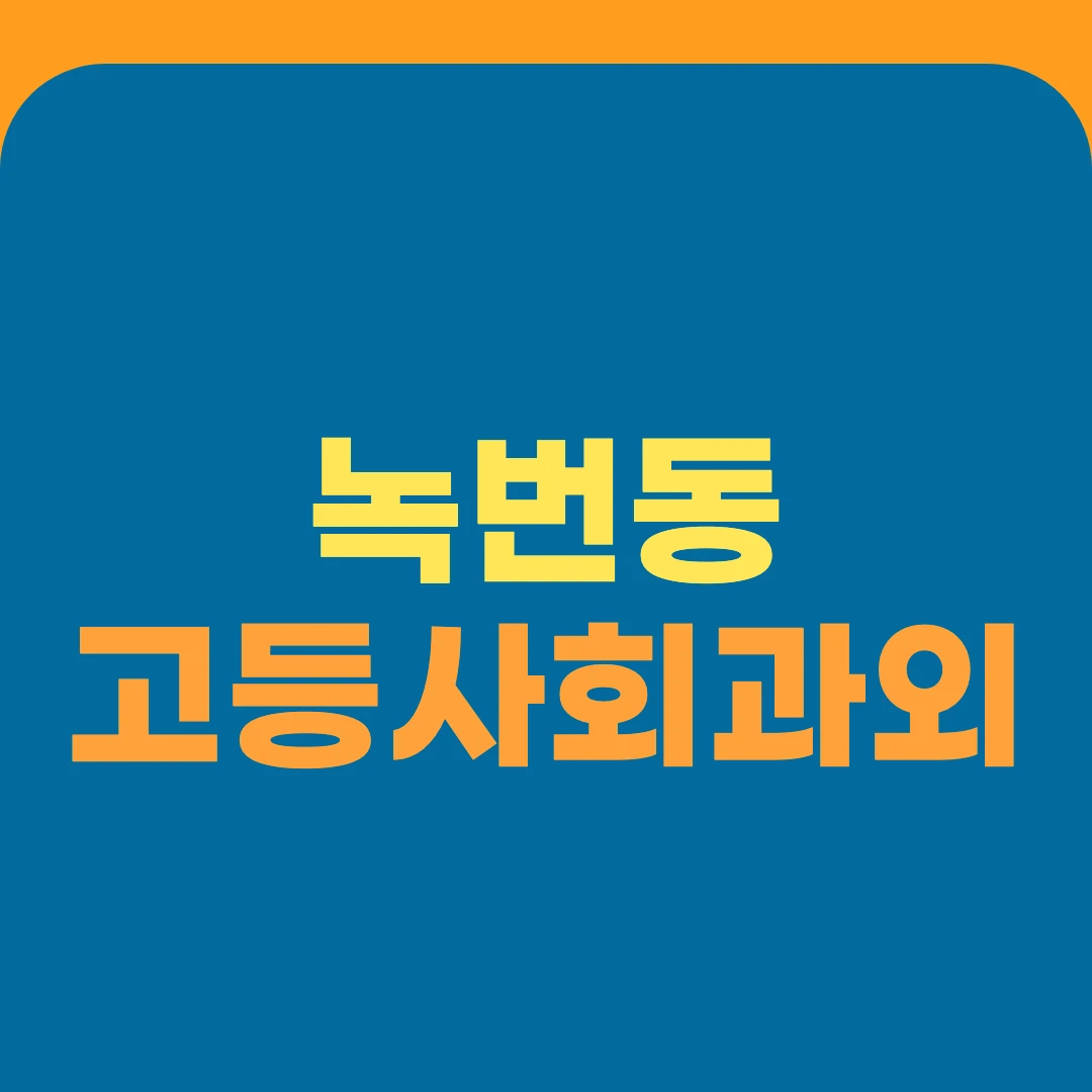 녹번동 고등사회과외