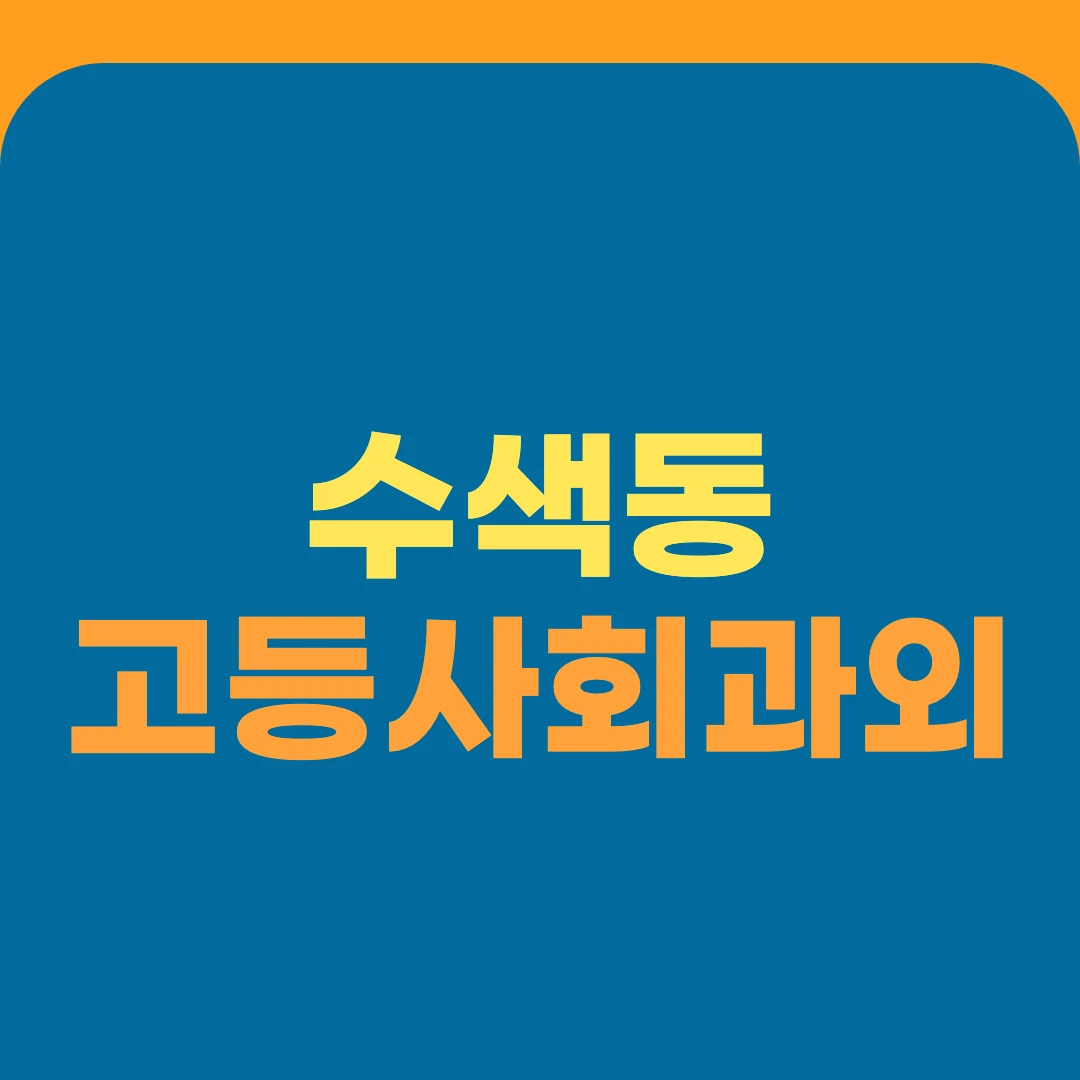 수색동 고등사회과외
