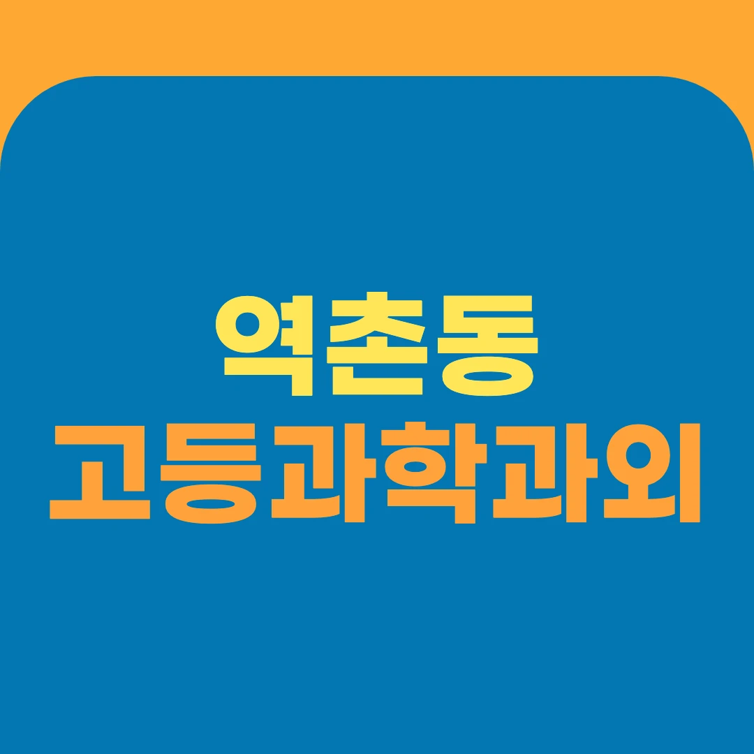 역촌동 고등과학과외
