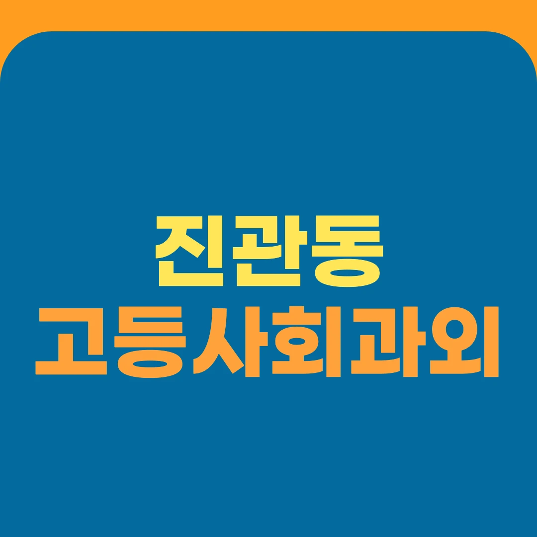 진관동 고등사회과외