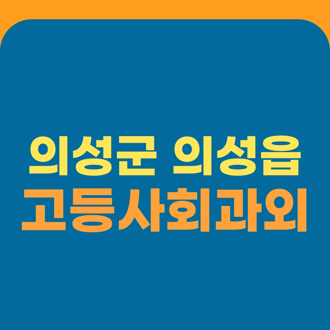 의성군 의성읍 고등사회과외