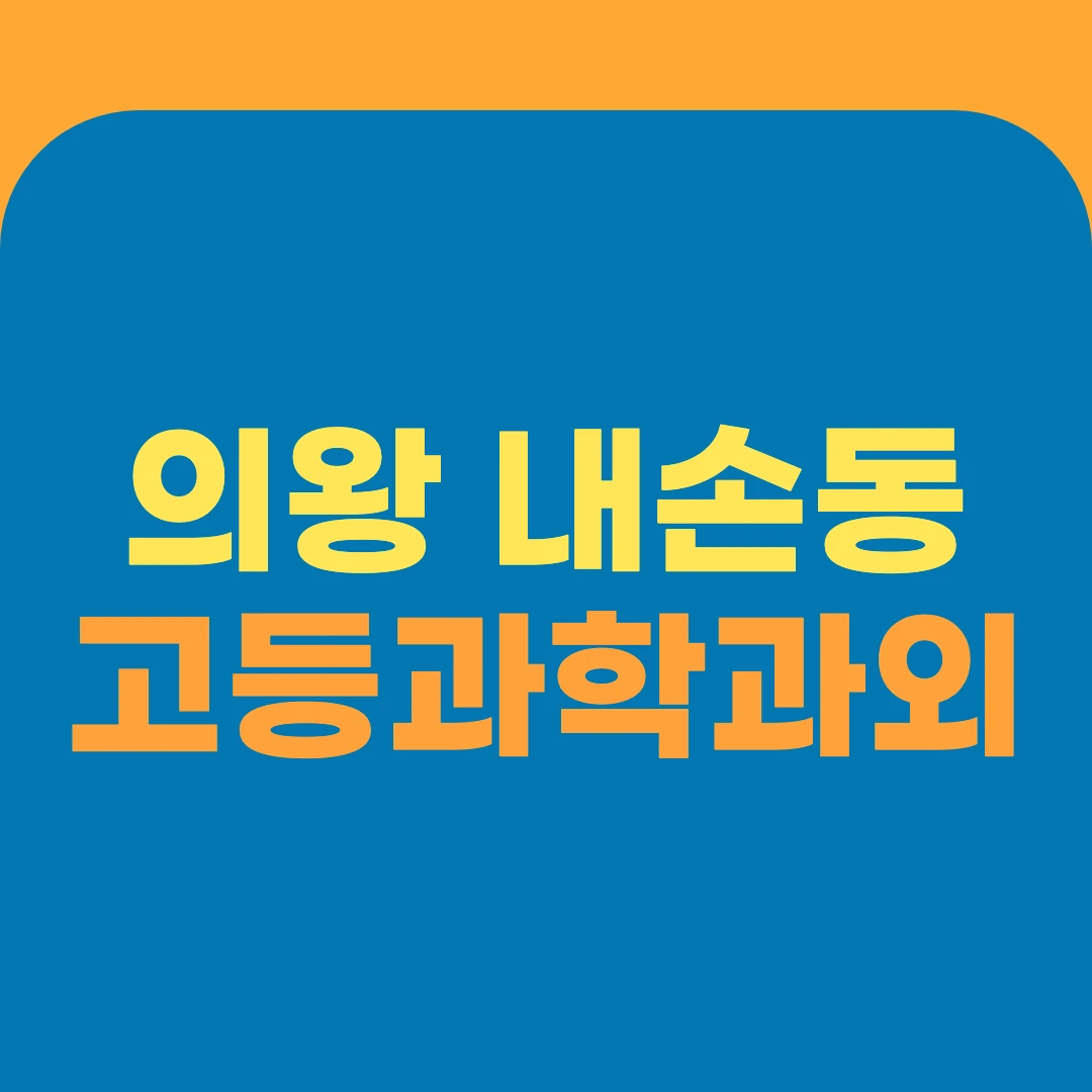 의왕 내손동 고등과학과외