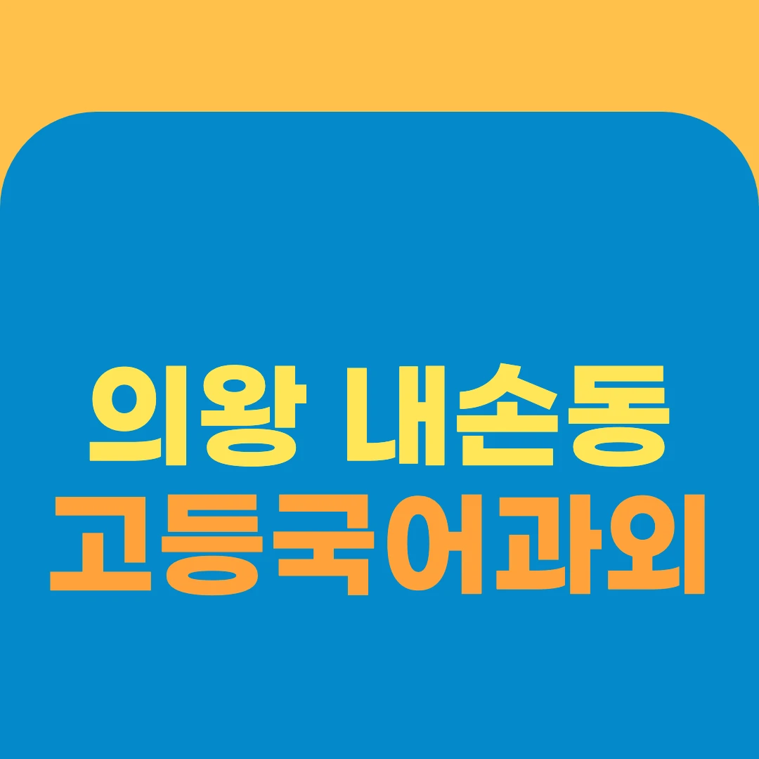 의왕 내손동 고등국어과외