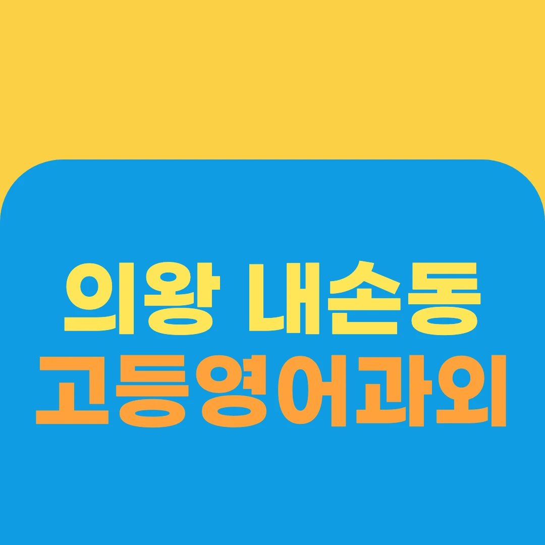 의왕 내손동 고등영어과외