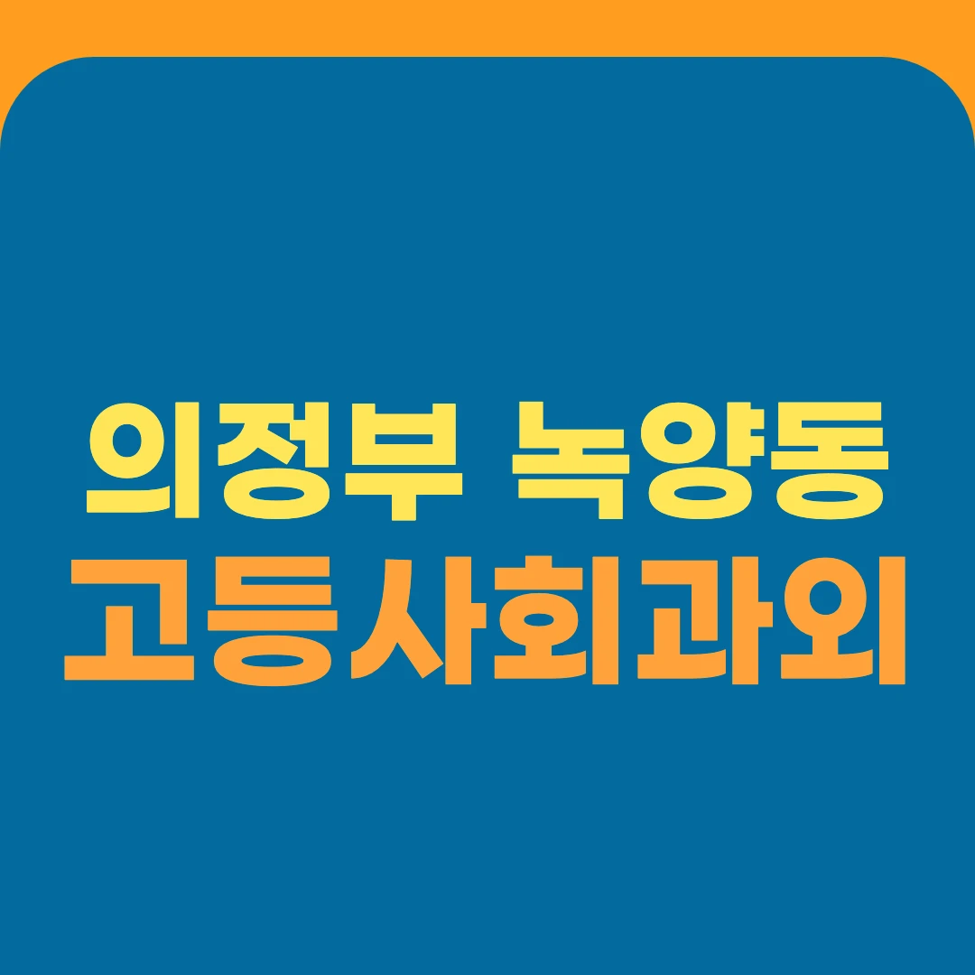 의정부 녹양동 고등사회과외