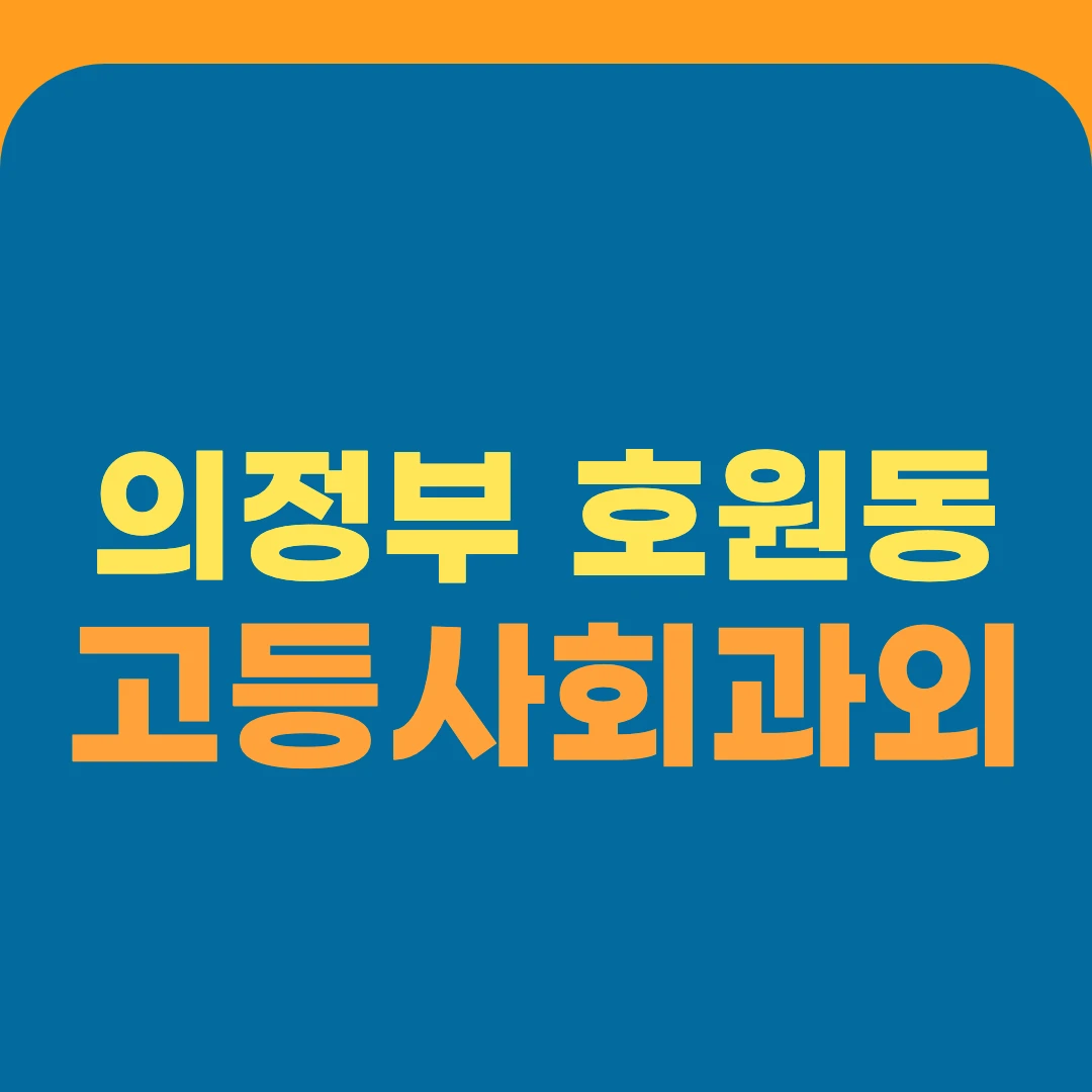 의정부 호원동 고등사회과외