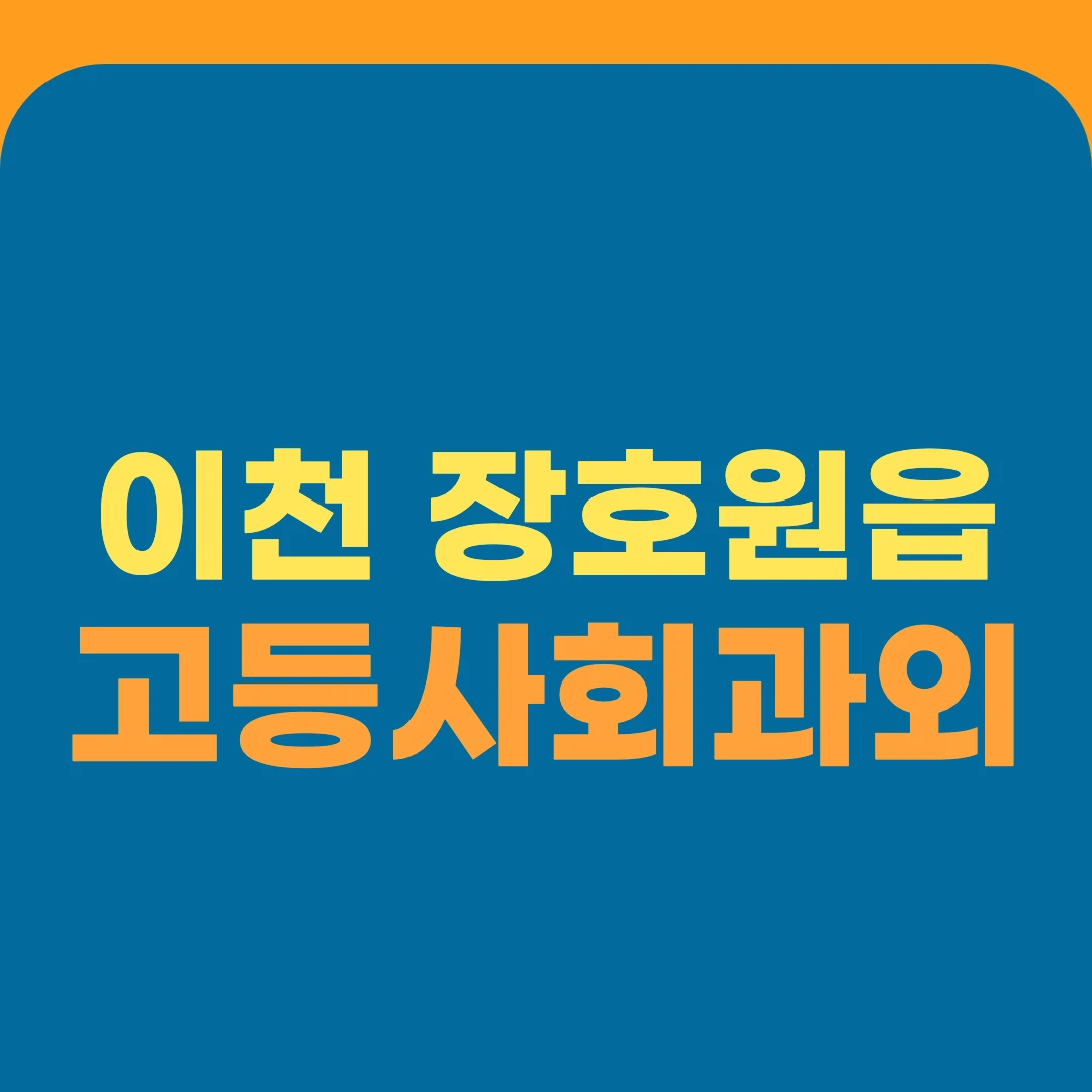 이천 장호원읍 고등사회과외
