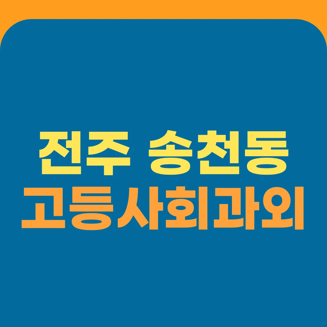전주 송천동 고등사회과외