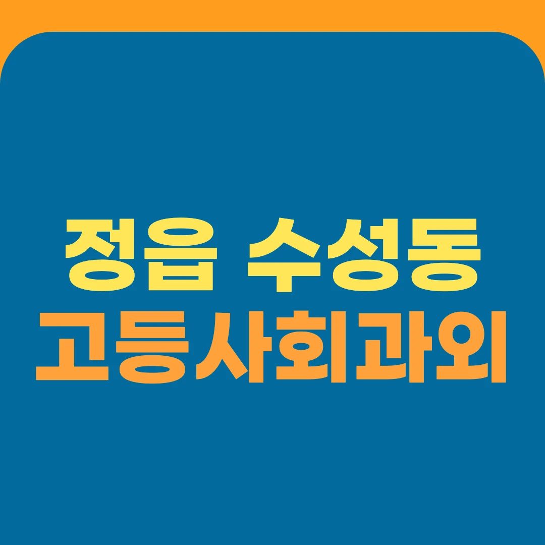 정읍 수성동 고등사회과외