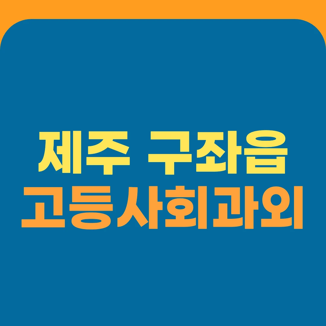 제주 구좌읍 고등사회과외