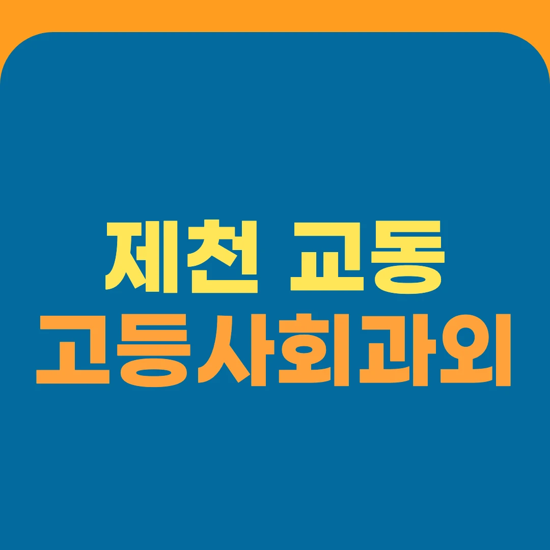 제천 교동 고등사회과외