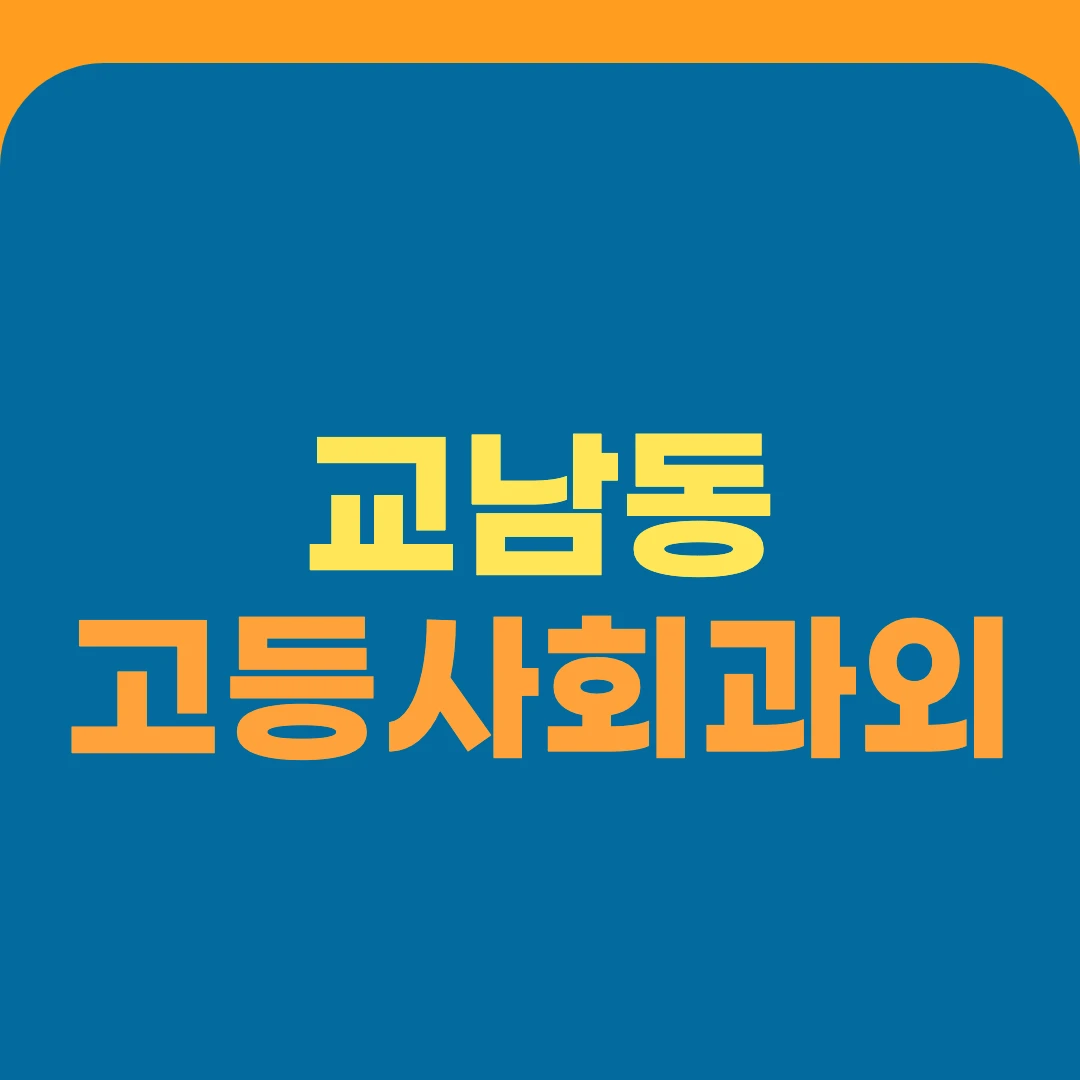 교남동 고등사회과외