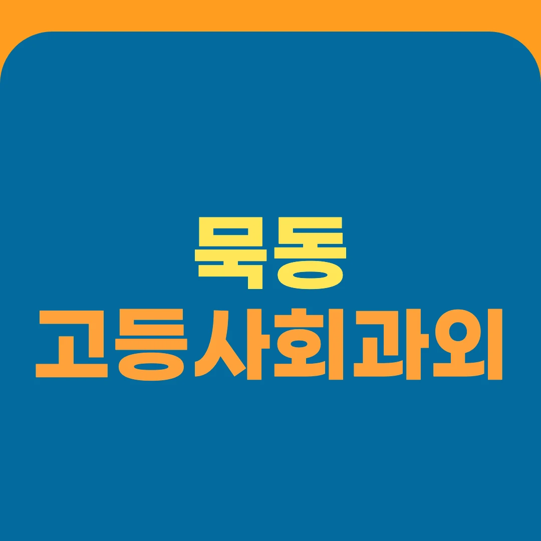 묵동 고등사회과외