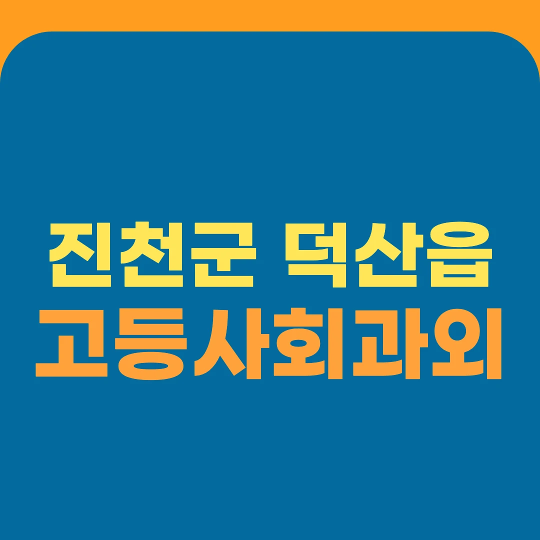 진천군 덕산읍 고등사회과외