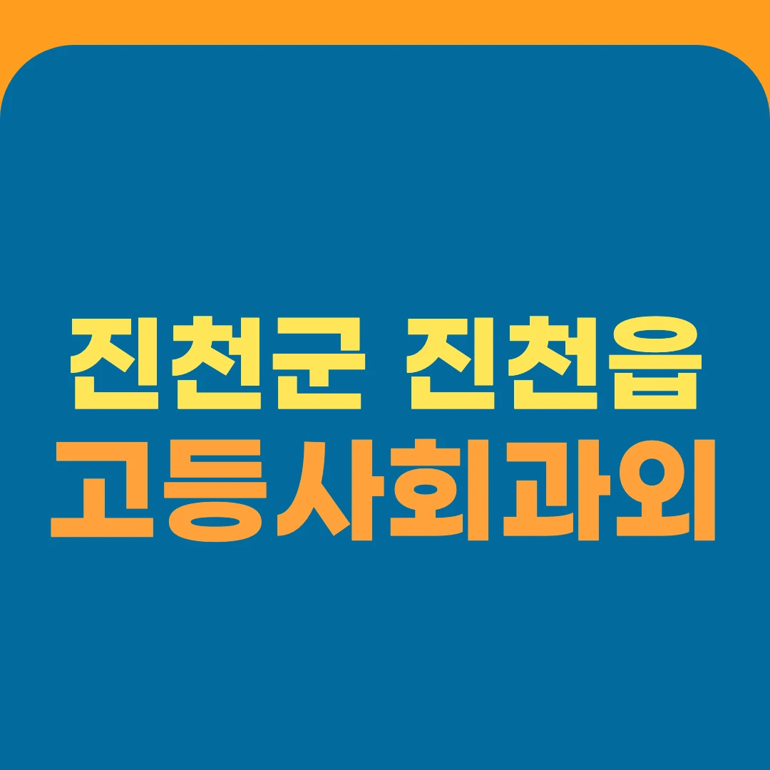 진천군 진천읍 고등사회과외