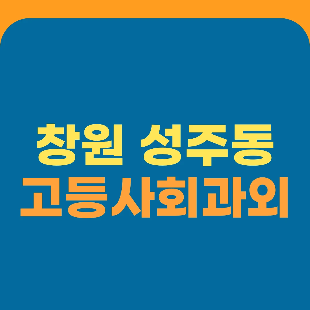 창원 성주동 고등사회과외