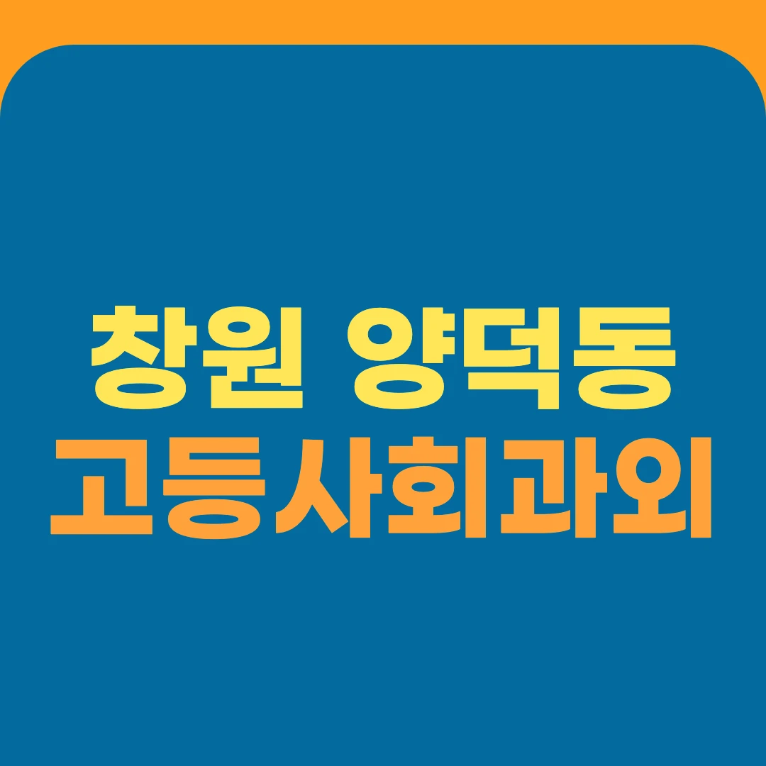 창원 양덕동 고등사회과외