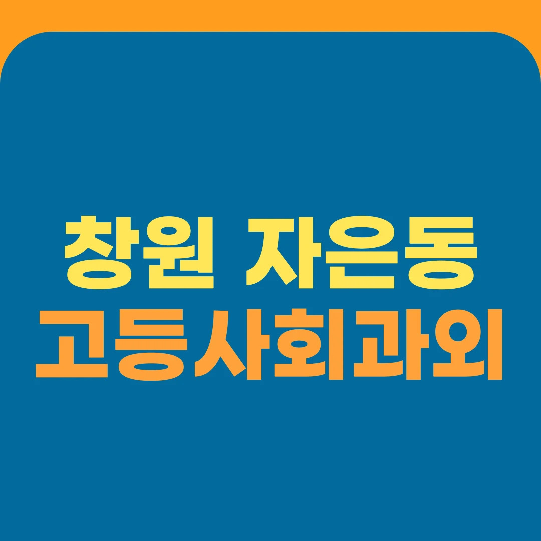 창원 자은동 고등사회과외