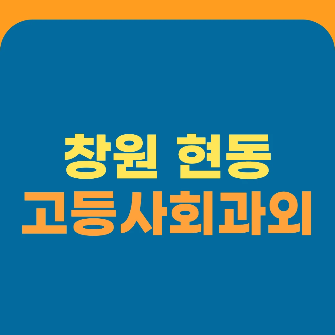 창원 현동 고등사회과외