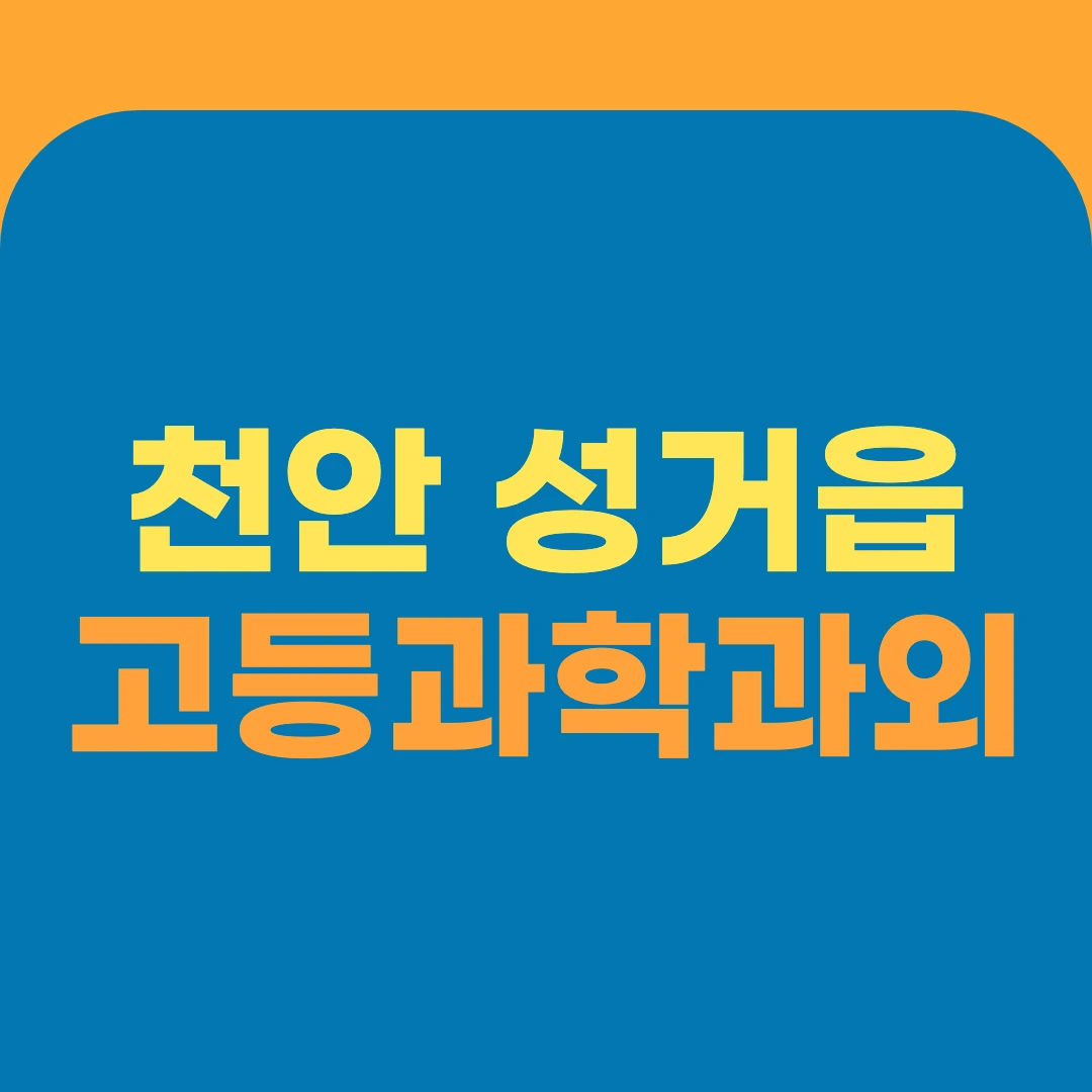 천안 성거읍 고등과학과외