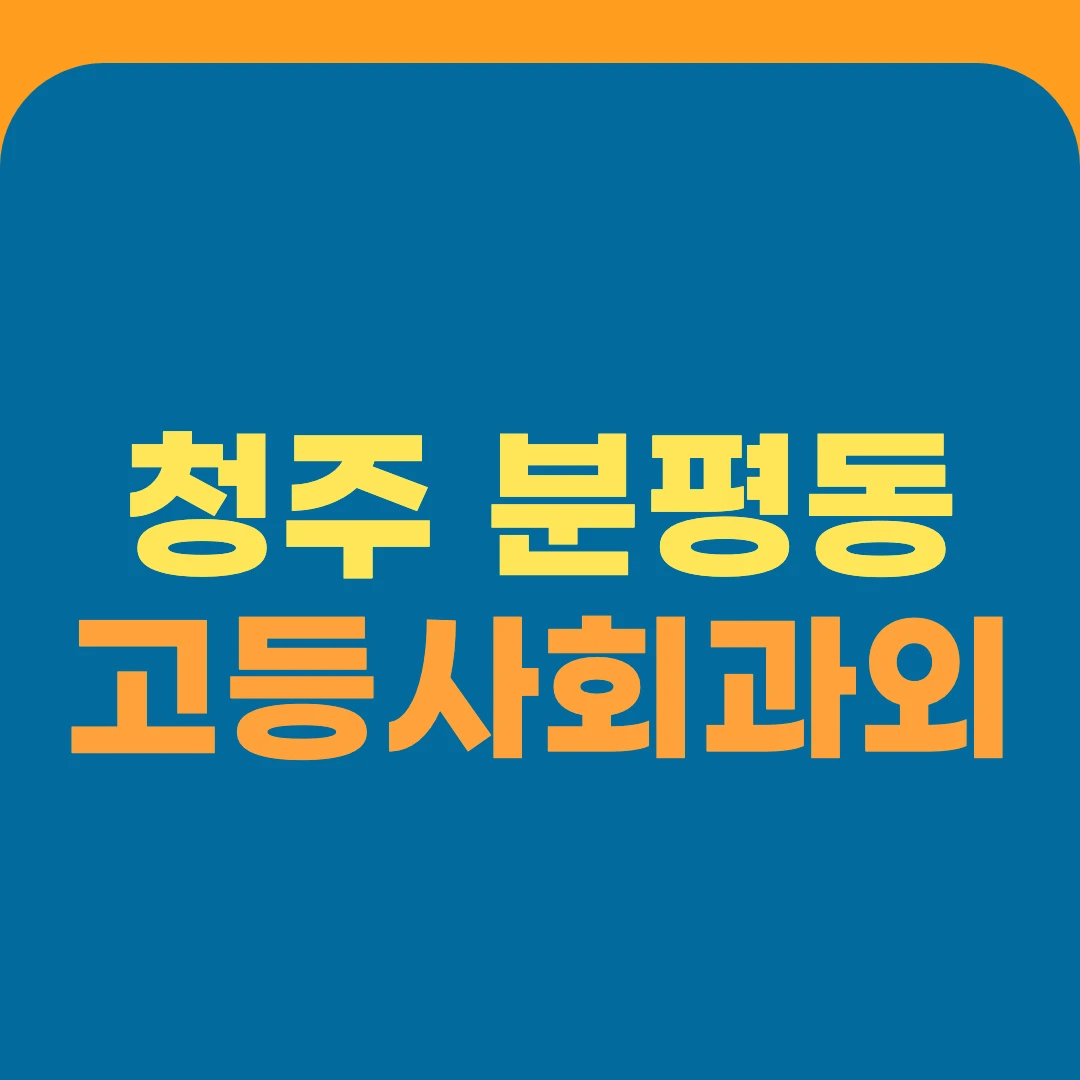 청주 분평동 고등사회과외