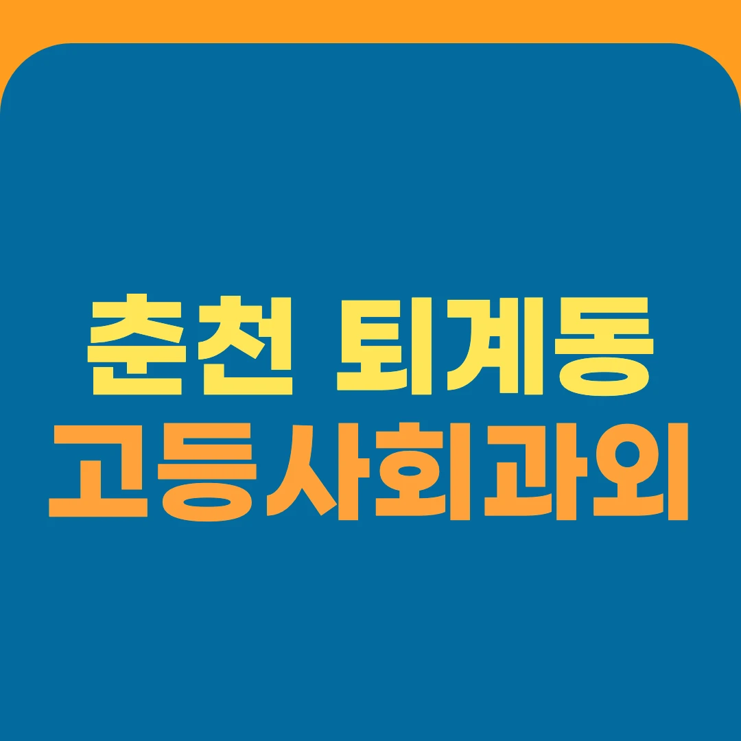 춘천 퇴계동 고등사회과외