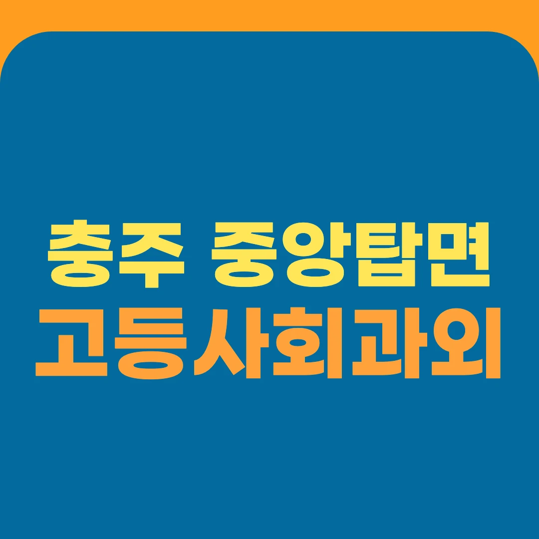 충주 중앙탑면 고등사회과외
