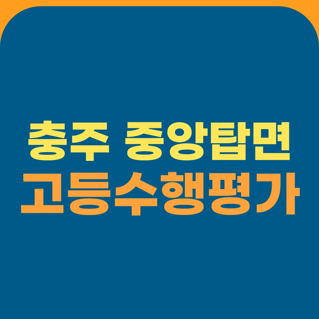 충주 중앙탑면 고등수행평가