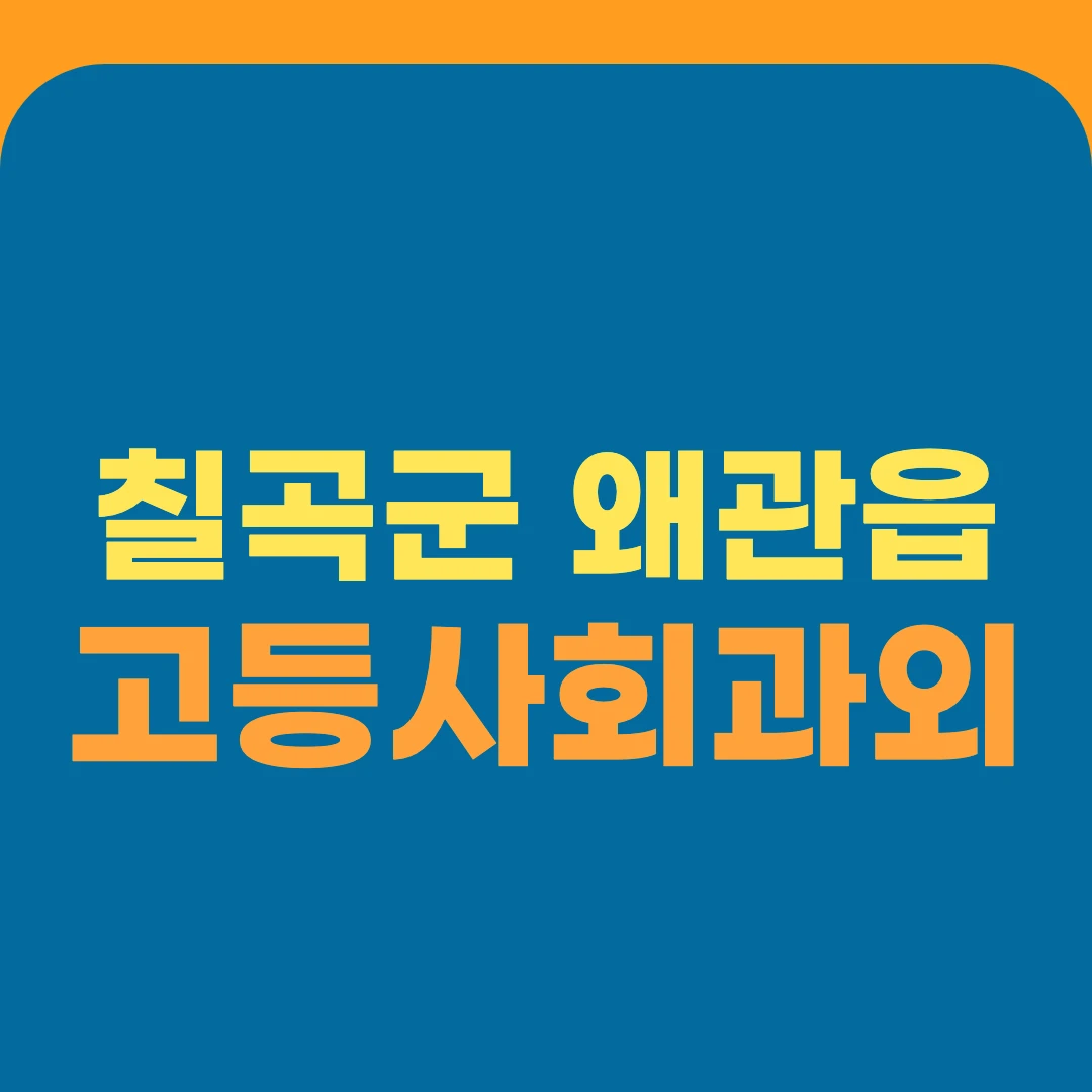 칠곡군 왜관읍 고등사회과외
