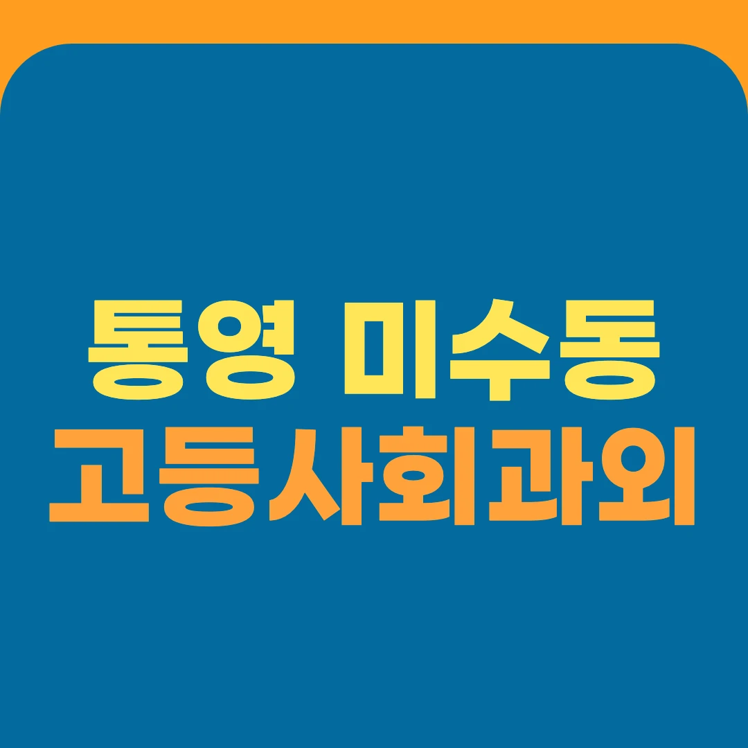 통영 미수동 고등사회과외