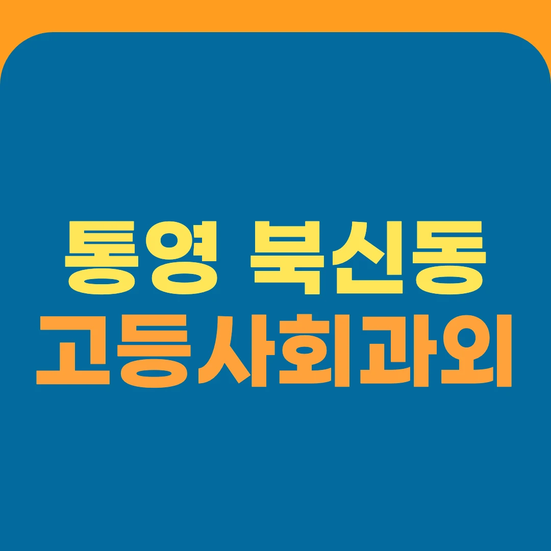 통영 북신동 고등사회과외