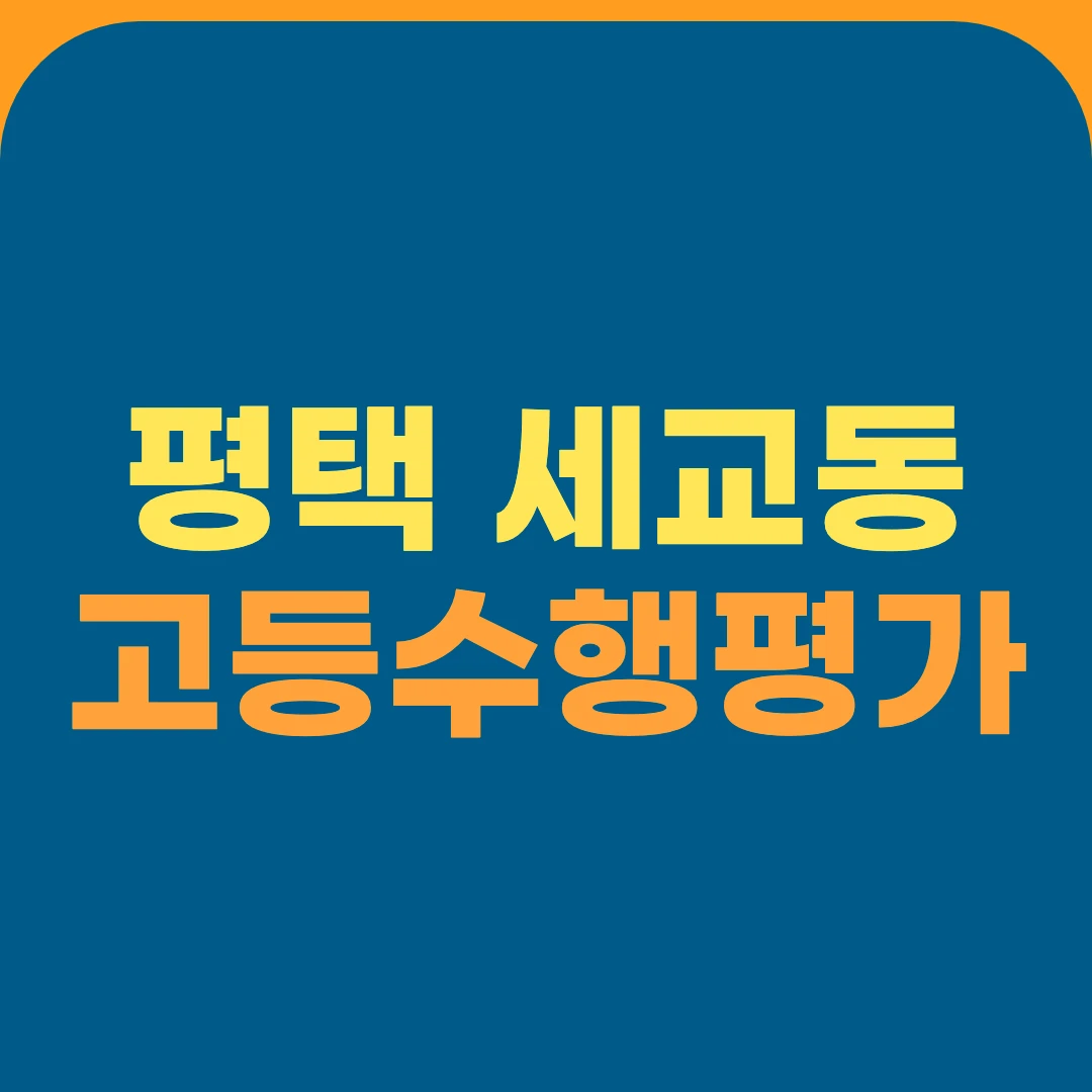 평택 세교동 고등수행평가