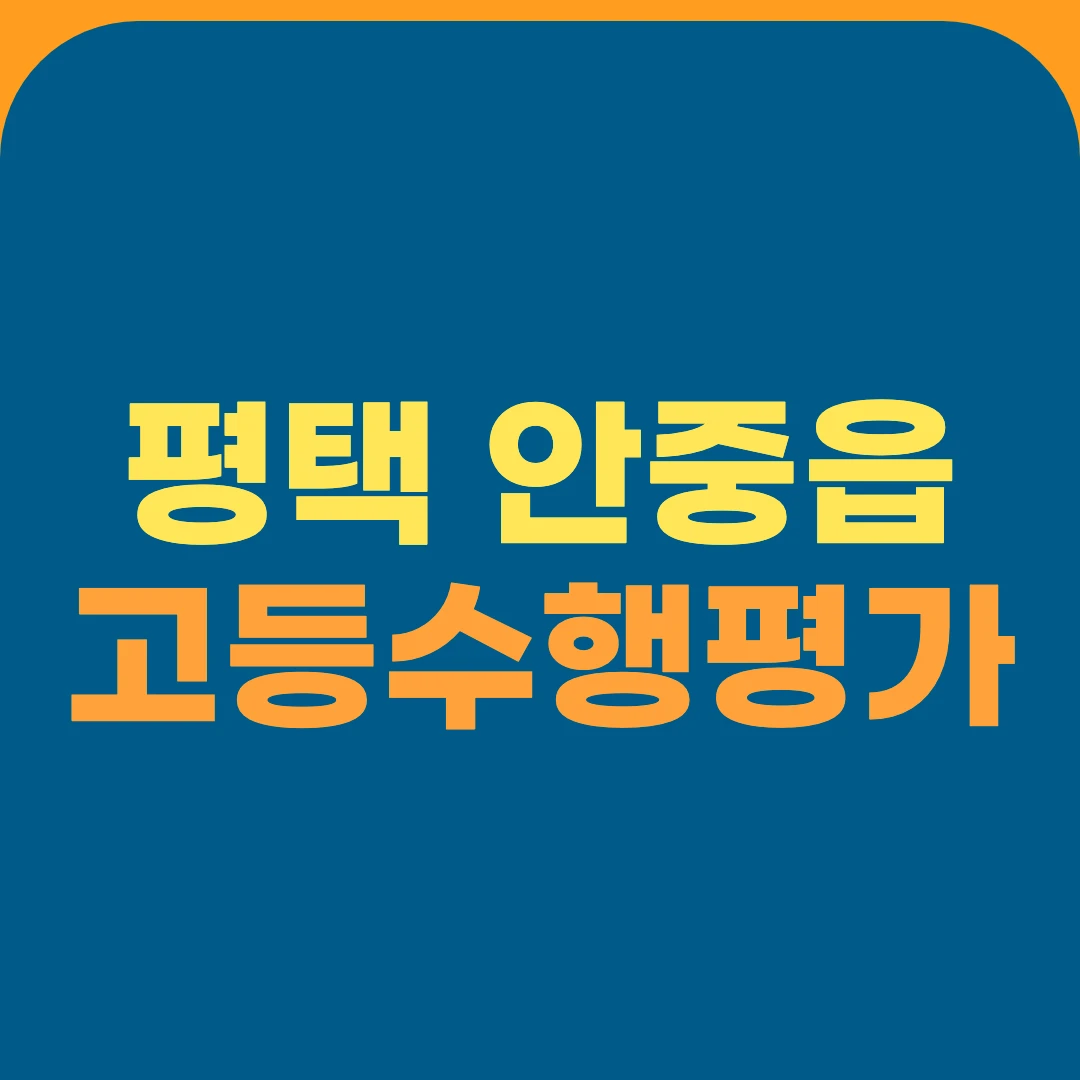 평택 안중읍 고등수행평가