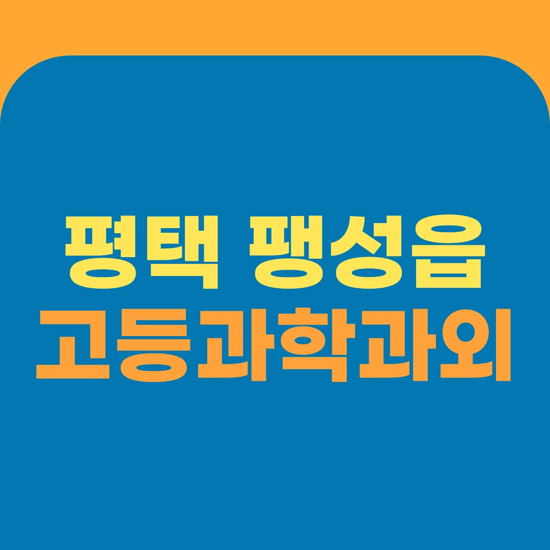평택 팽성읍 고등과학과외