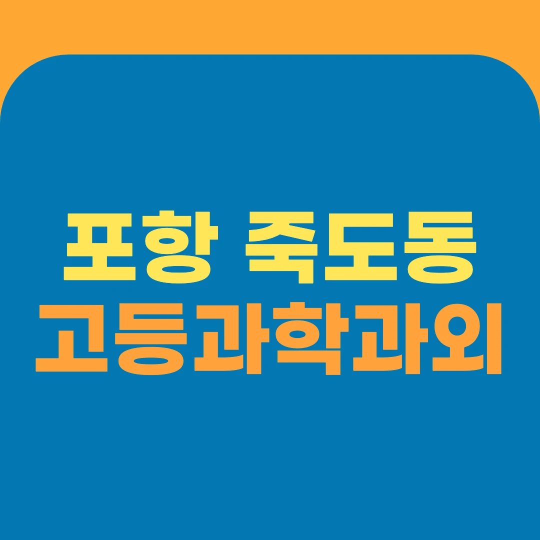 포항 죽도동 고등과학과외