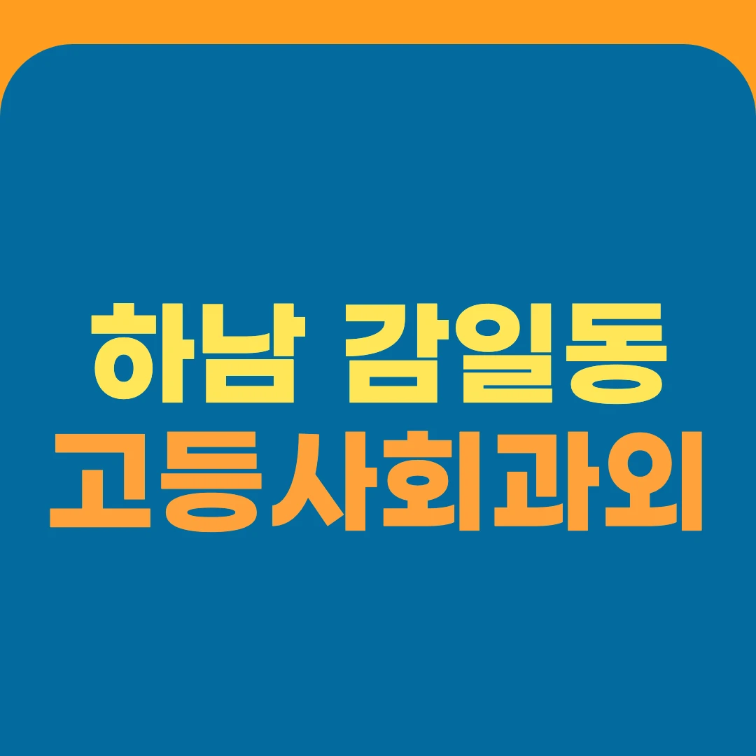 하남 감일동 고등사회과외