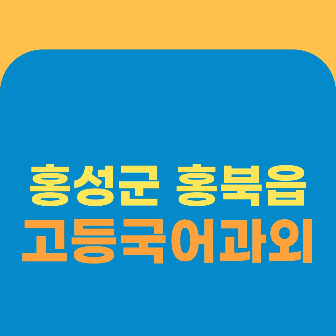 홍성군 홍북읍 고등국어과외