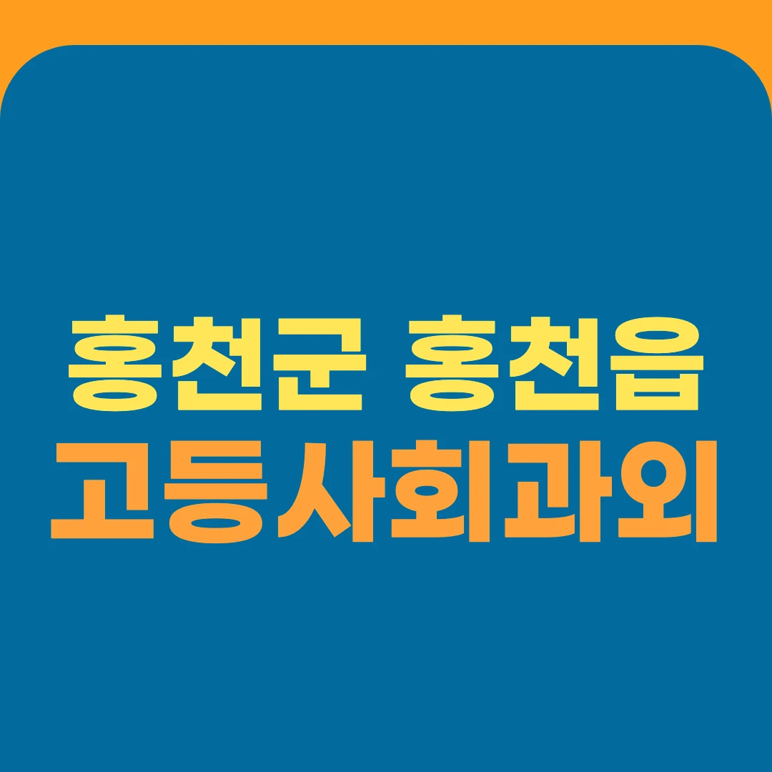 홍천군 홍천읍 고등사회과외