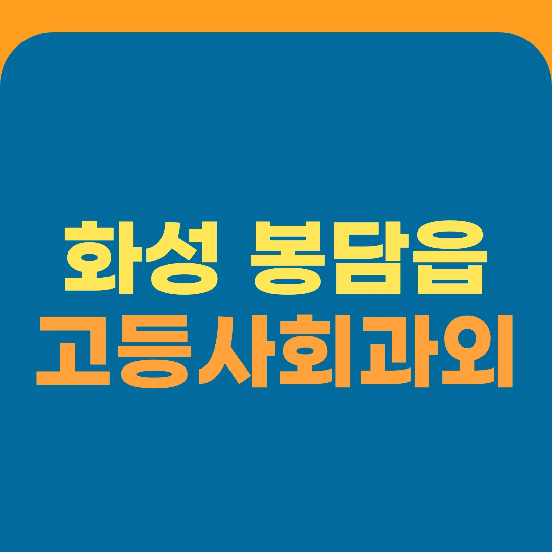 화성 봉담읍 고등사회과외