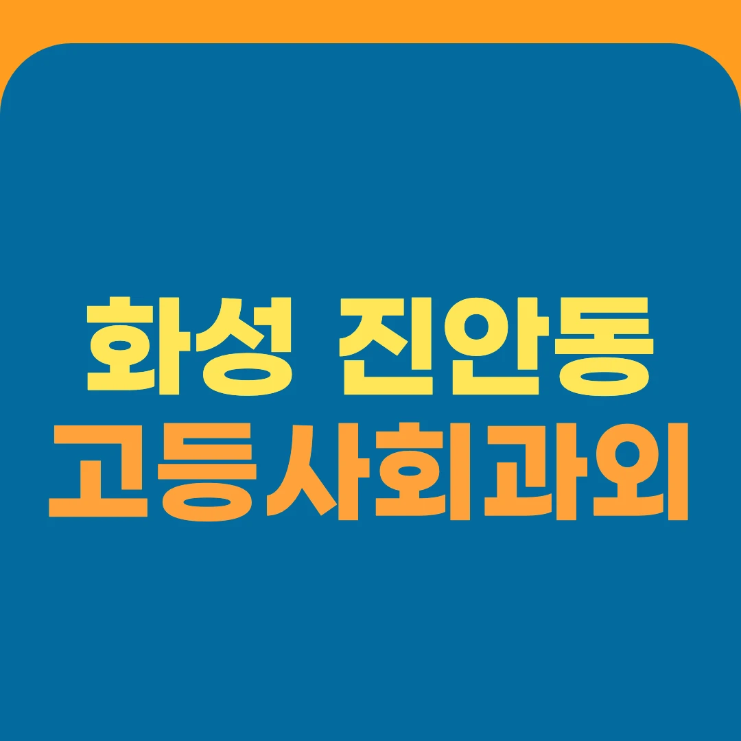 화성 진안동 고등사회과외