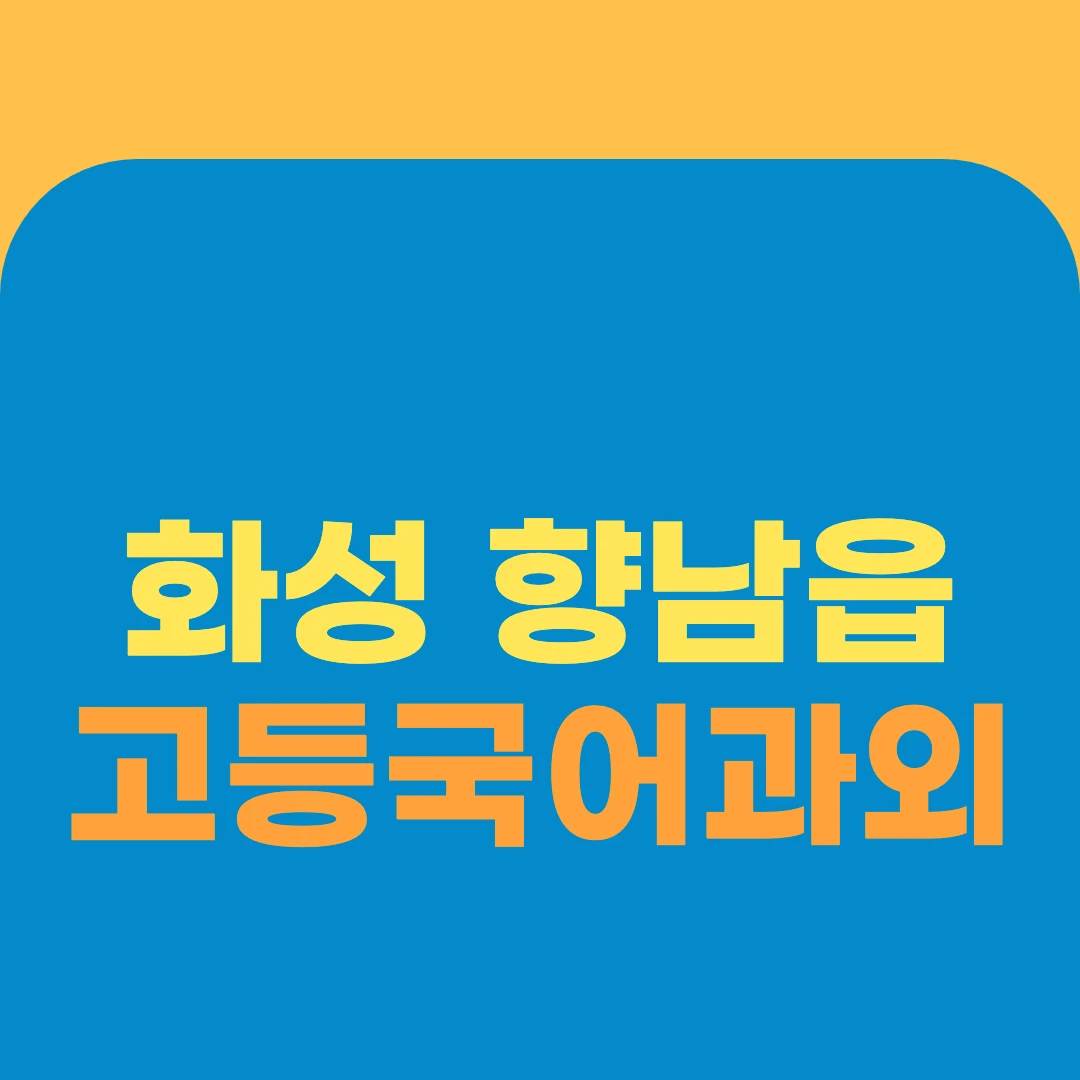 화성 향남읍 고등국어과외