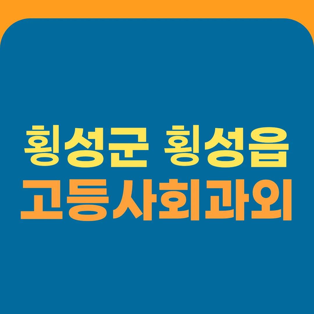 횡성군 횡성읍 고등사회과외